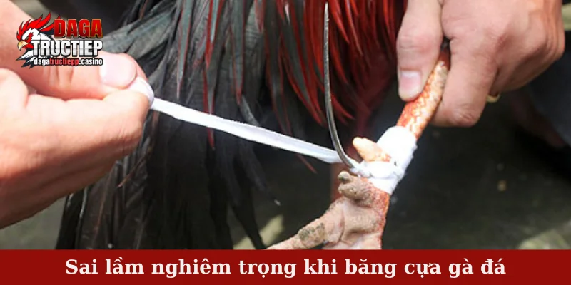 Sai lầm nghiêm trọng khi băng cựa gà đá